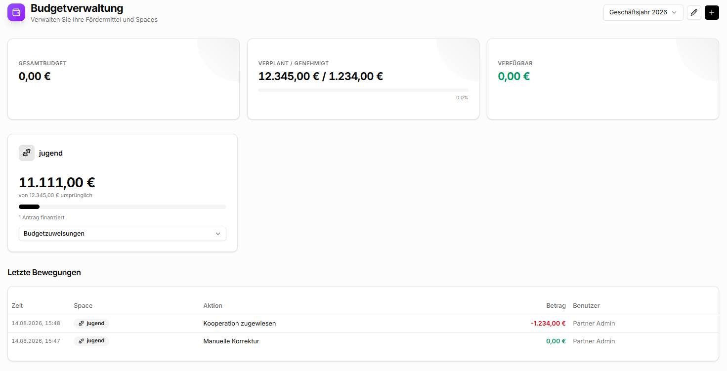 FAIRPLAID Match Budgetverwaltung