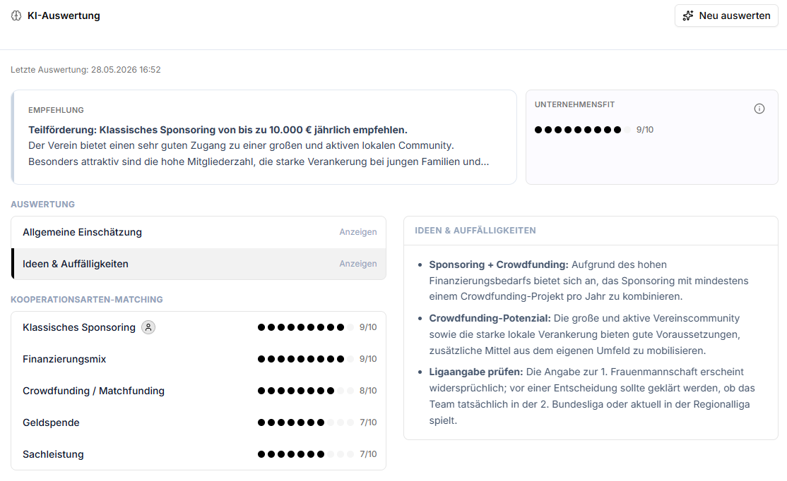 FAIRPLAID Match KI-Antragsprüfung