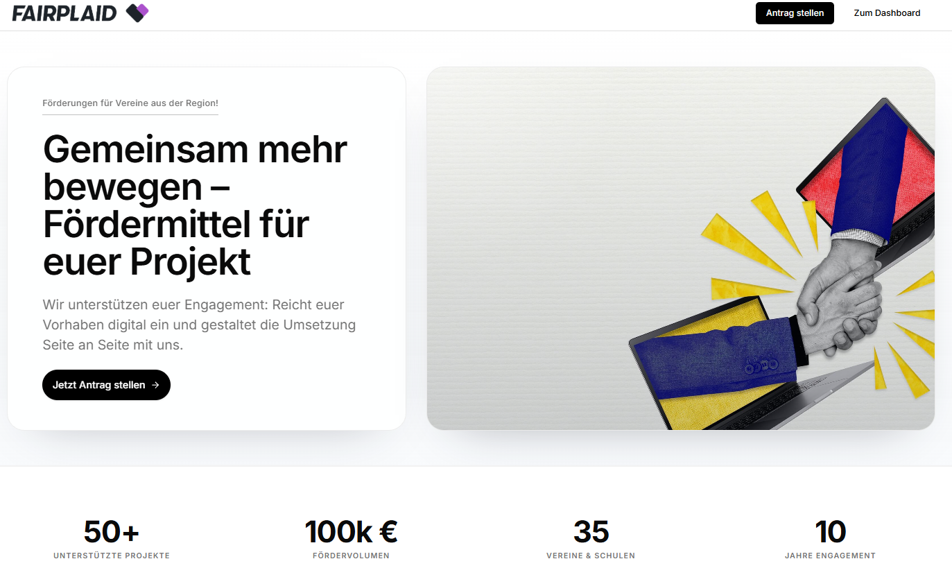 FAIRPLAID Match Plattform Übersicht